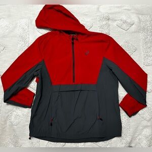 ASICS GREY AND RED TOKYO SPORTSWEAR ANORAK jacket